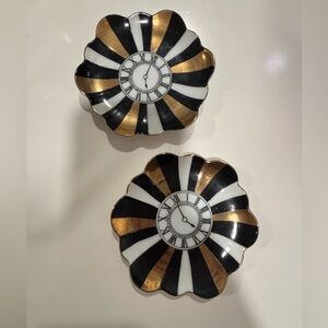 2 Porcelain mini decorative coaster plates